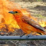 Sanhaço-de-fogo: um pássaro vibrante e colorido